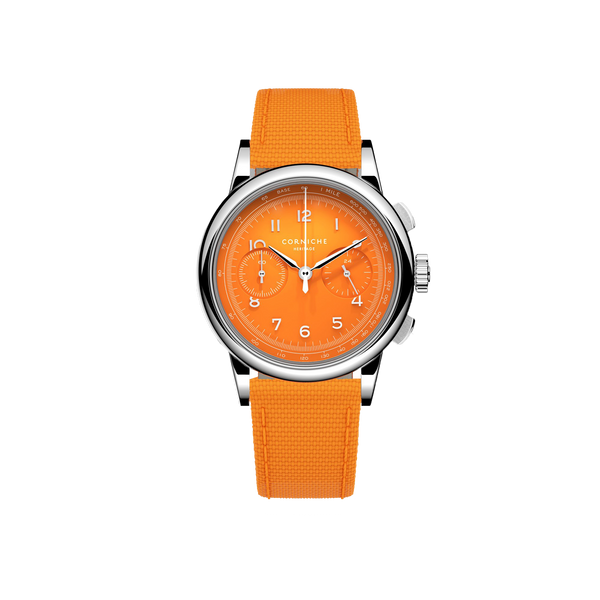 Corniche Heritage Chronograph L’Été Sans Fin Stainless Steel with Orange Dial